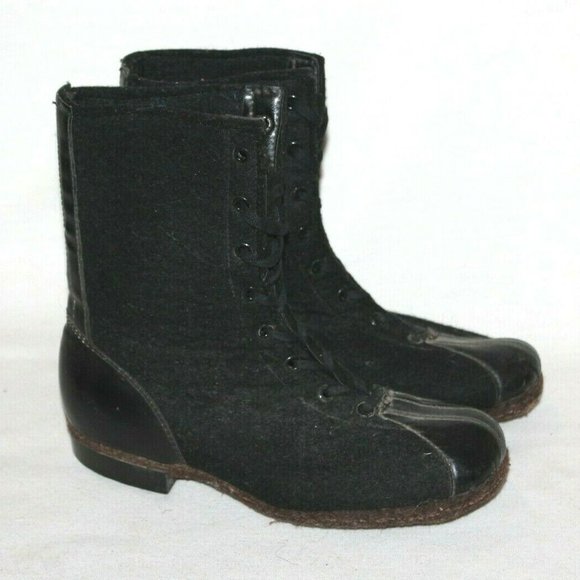 Cadillac Mens Shoes Boots Black Size 7/8?? Vintage - Picture 1 of 9